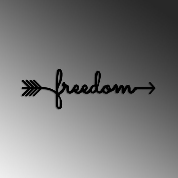 Wallity Freedom Escultura de Pared de Metal Negra Wallity Freedom Escultura de Pared de Metal Negra